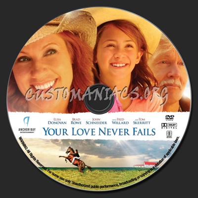 Your Love Never Fails dvd label