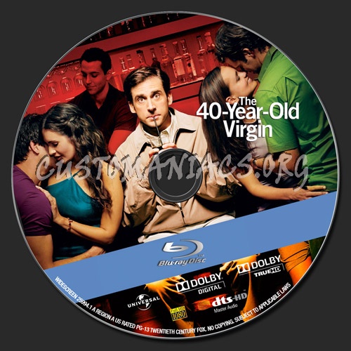 The 40 Year Old Virgin blu-ray label