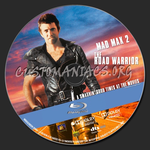 Mad Max 2: The Road Warrior blu-ray label