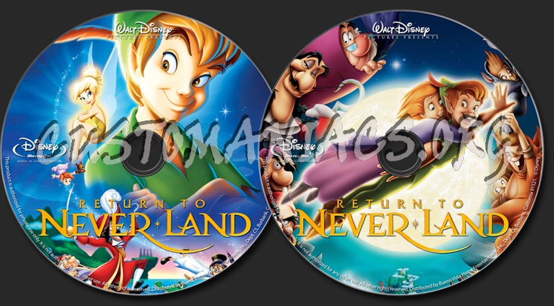 Peter Pan II Return to Neverland blu-ray label