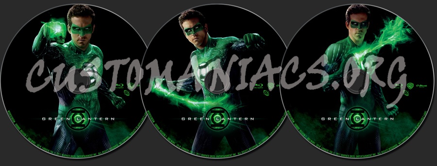 Green Lantern blu-ray label