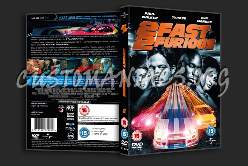 2 Fast 2 Furious dvd cover