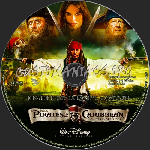 Pirates of the Caribbean: On Stranger Tides dvd label