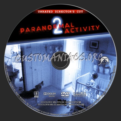 Paranormal Activity 2 dvd label