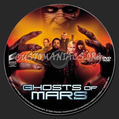 Ghosts Of Mars dvd label
