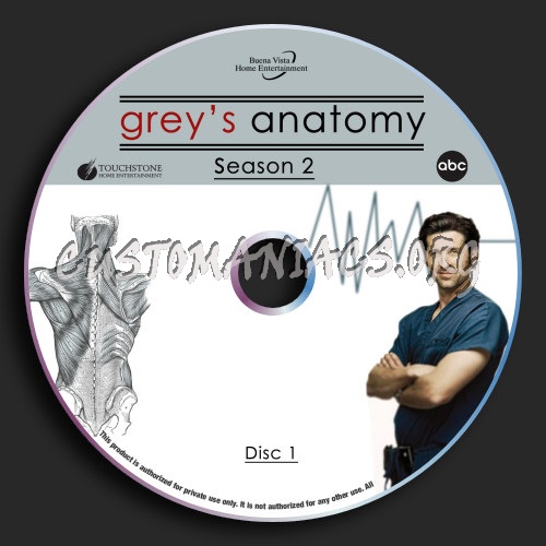 Grey's Anatomy - Season 2 dvd label