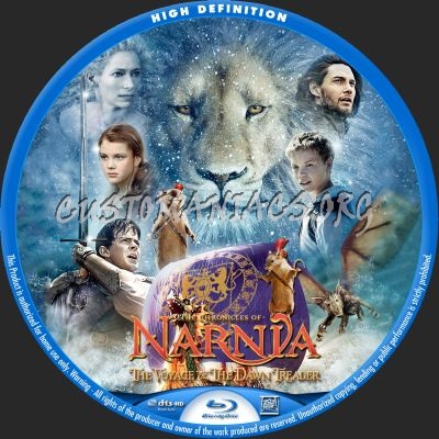 The Chronicles Of Narnia: The Voyage Of The Dawn Treader blu-ray label