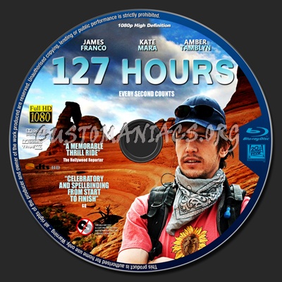 127 Hours blu-ray label