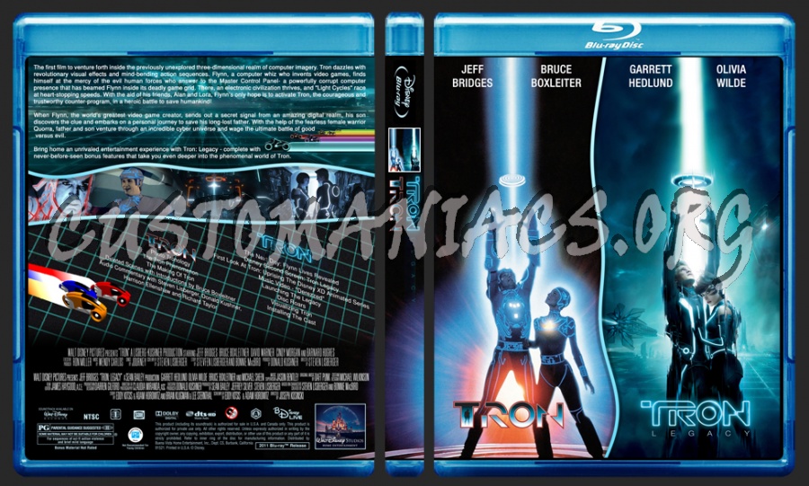 Tron/Tron Legacy Double Feature blu-ray cover