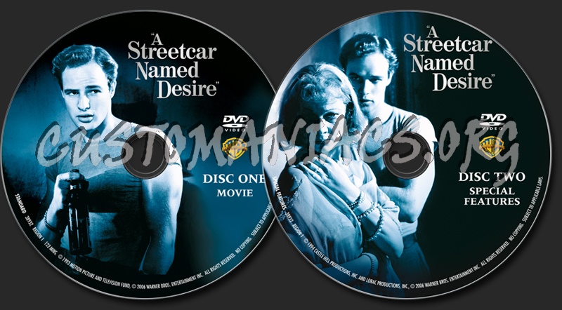 A Streetcar Named Desire dvd label