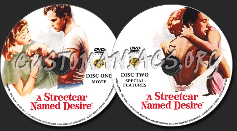 A Streetcar Named Desire dvd label