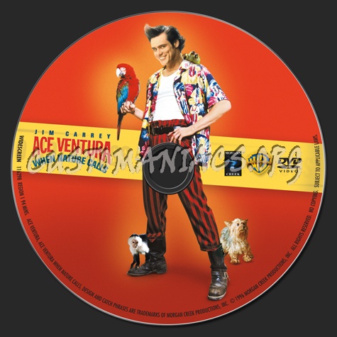 Ace Ventura When Nature Calls dvd label