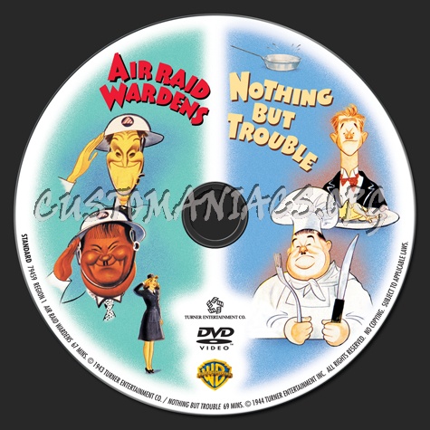 Air Raid Wardens / Nothing But Trouble dvd label