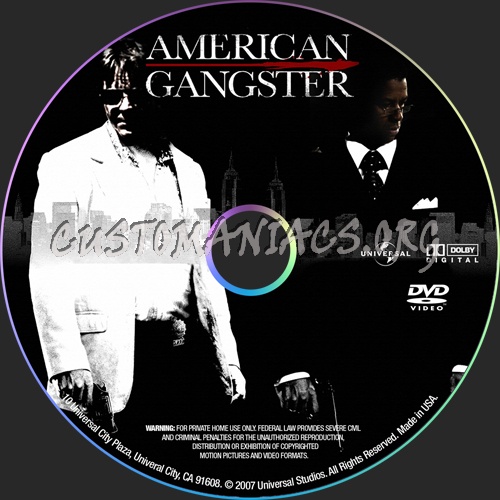 American Gangster dvd label