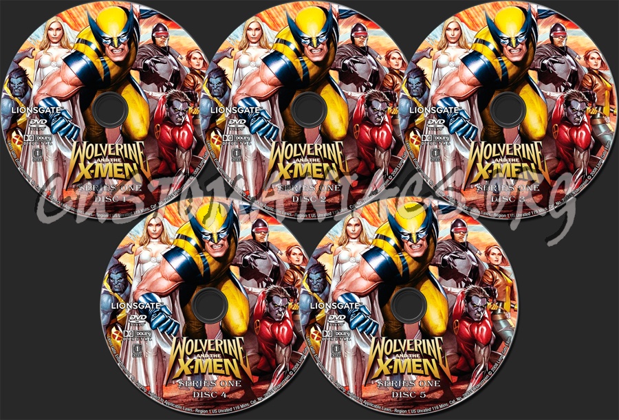 Wolverine And The X-men Series One dvd label