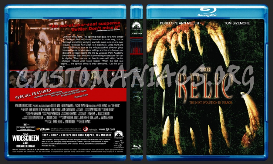 The Relic blu-ray cover