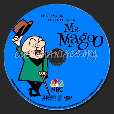 The Famous Adventures of Mr Magoo dvd label