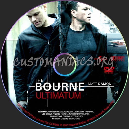 The Bourne Ultimatum dvd label