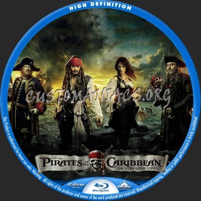 Pirates Of The Caribbean: On Stranger Tides blu-ray label