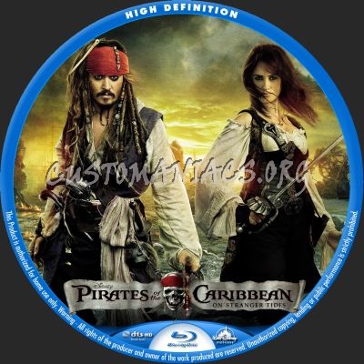 Pirates Of The Caribbean: On Stranger Tides blu-ray label