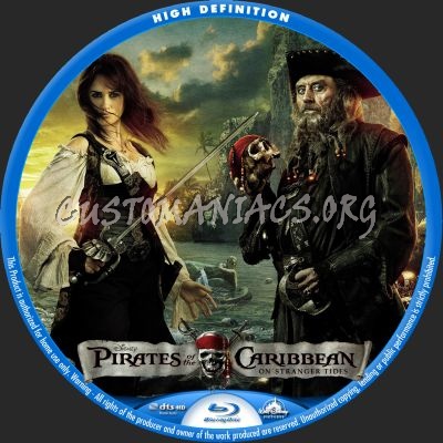 Pirates Of The Caribbean: On Stranger Tides blu-ray label