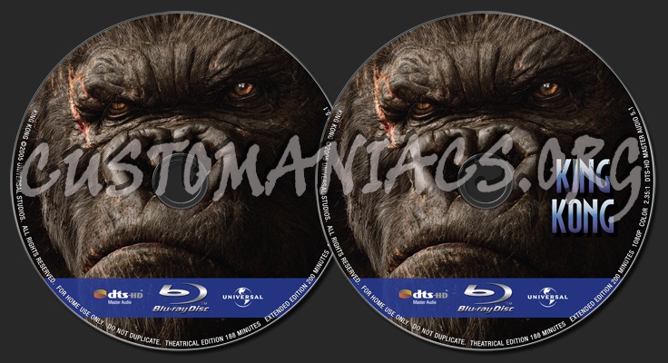 King Kong blu-ray label