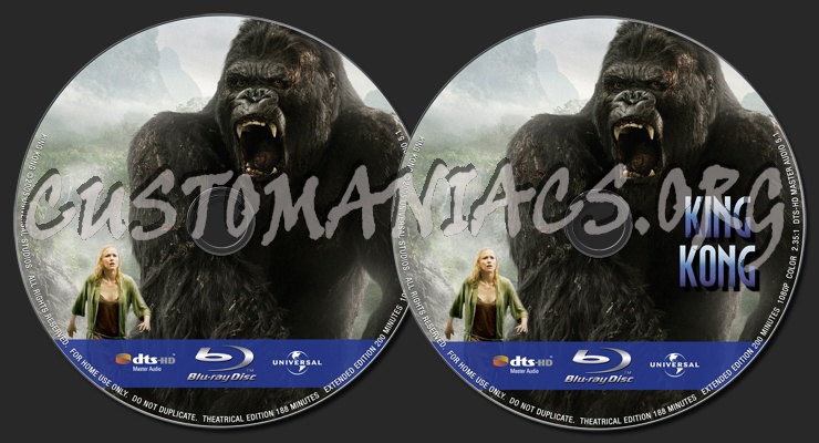 King Kong blu-ray label