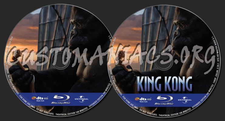 King Kong blu-ray label
