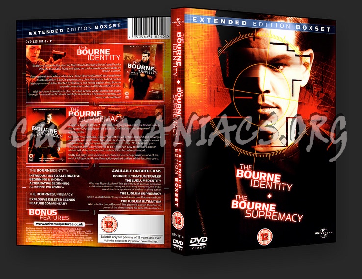 The Bourne Identity / Supremacy dvd cover