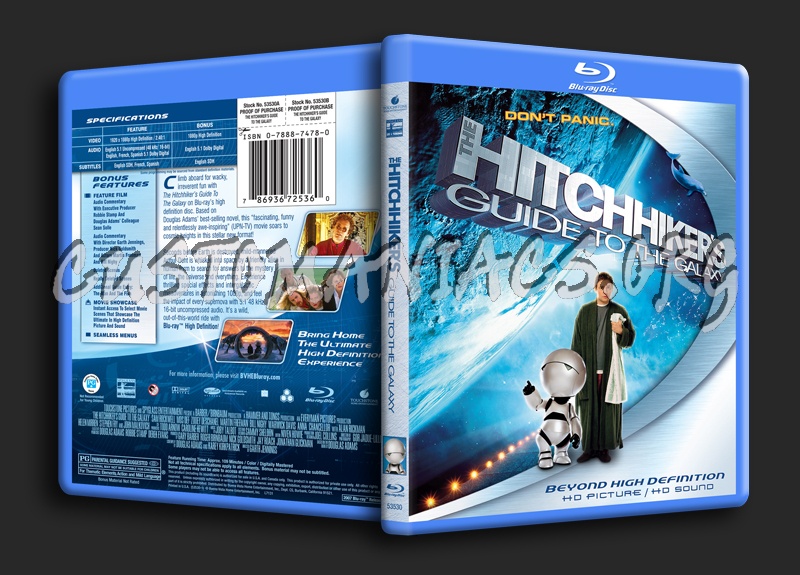 The Hitchhiker's Guide to the Galaxy blu-ray cover