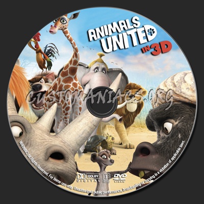 Animals United 3D dvd label