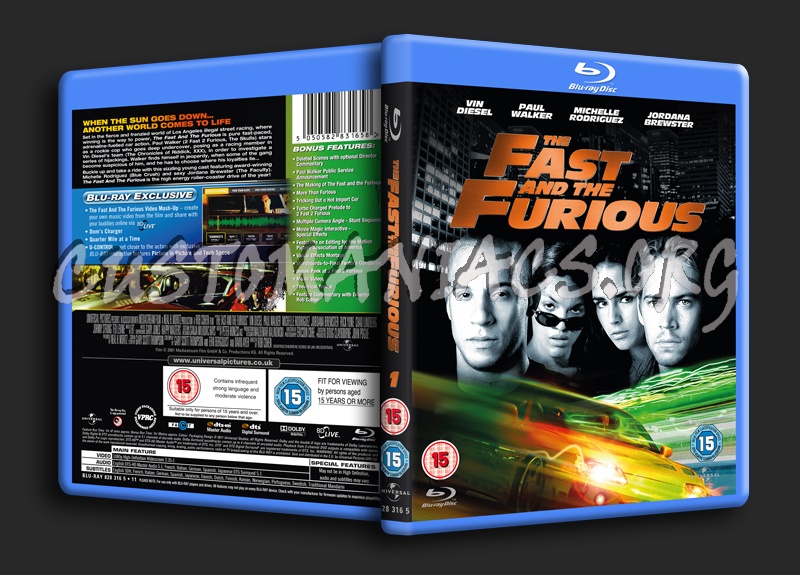 The Fast & the Furious blu-ray cover