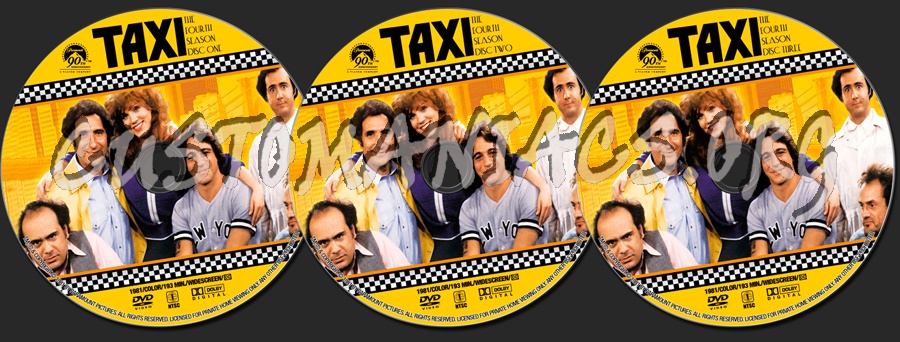 Taxi Season 4 dvd label