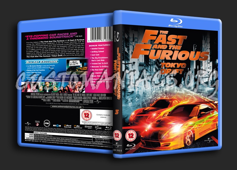 The Fast & the Furious Tokyo Drift blu-ray cover