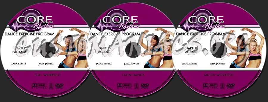 Core Rhythms Dance Exercise Program dvd label