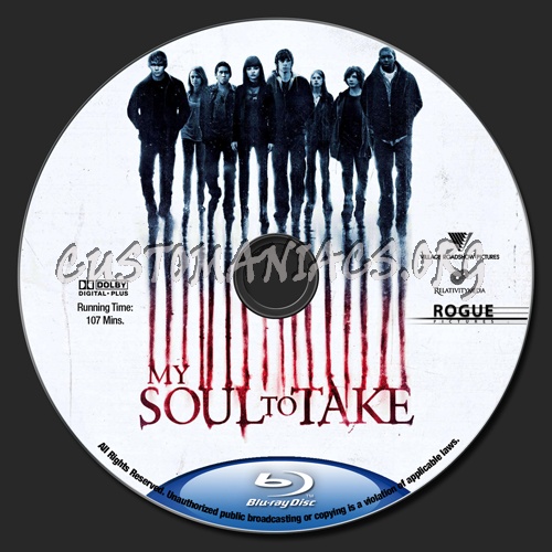 My Soul To Take blu-ray label