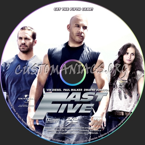 Fast Five dvd label