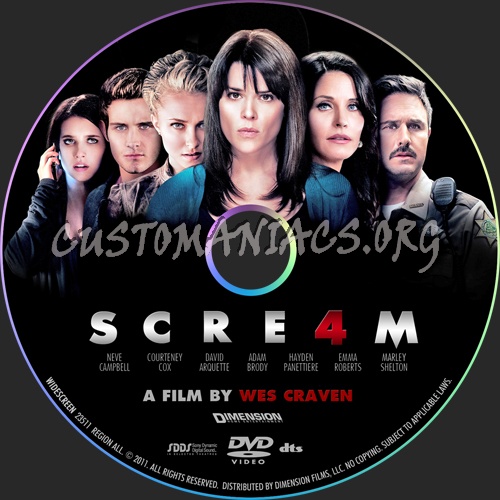 Scream 4 dvd label