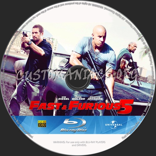 Fast Five blu-ray label