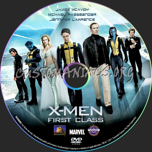 X-Men: First Class dvd label