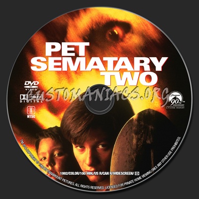 Pet Sematary 2 dvd label