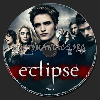 Twilight Sage: Eclipse dvd label