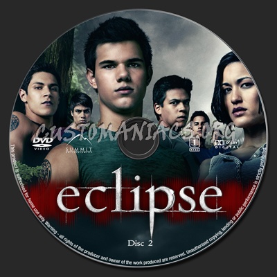 Twilight Sage: Eclipse dvd label