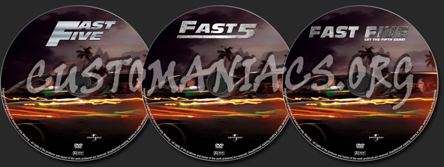 Fast Five dvd label