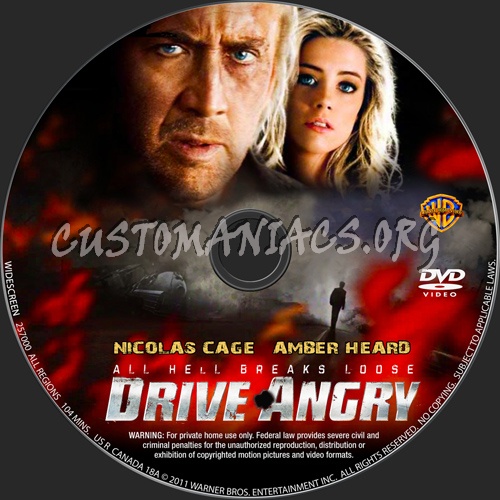 Drive Angry dvd label