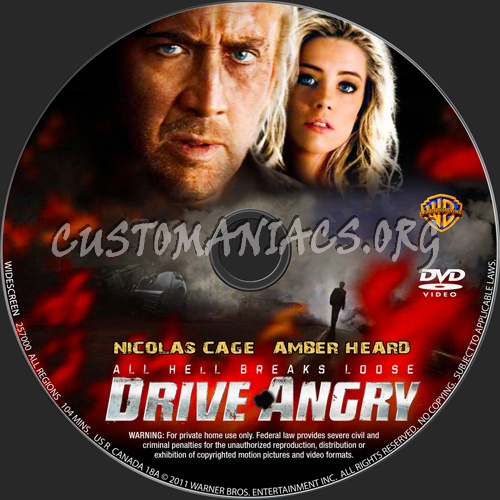 Drive Angry dvd label