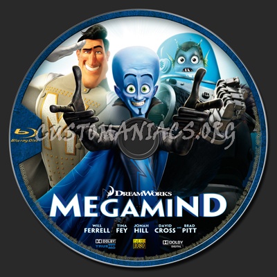 Megamind blu-ray label