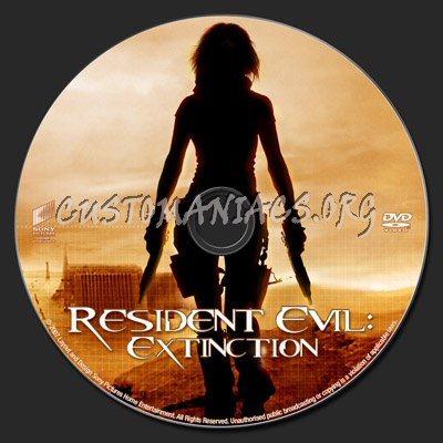 Resident Evil Extinction dvd label