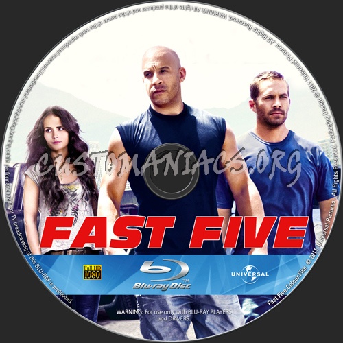 Fast Five blu-ray label