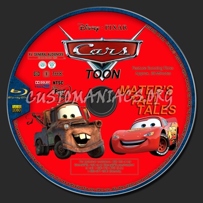 Cars Toon Mater's Tall Tales blu-ray label